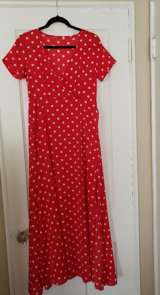 Vintage Red Poka dot dress